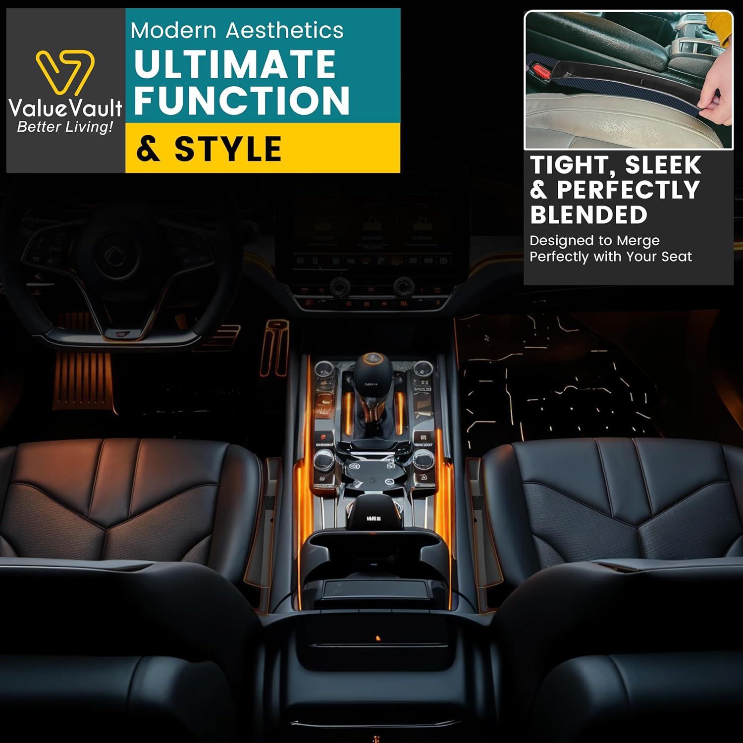 Relleno Espacio Asientos Coche ValueVault SGF-2P Negro 2 Pcs