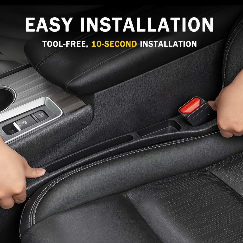 Relleno Organizador Espacio Asientos Auto Orvifuly Negro 2PCS