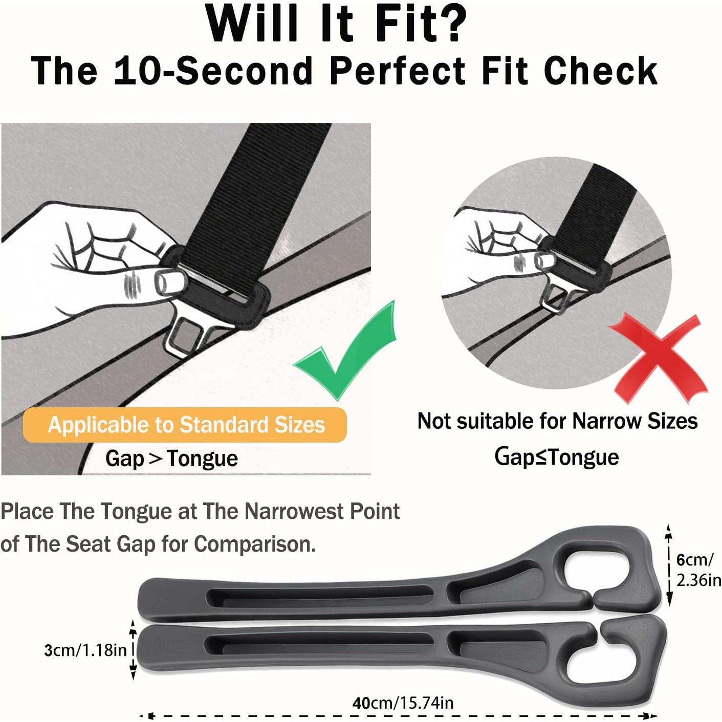 Relleno Organizador Espacio Asientos Auto Orvifuly Negro 2PCS