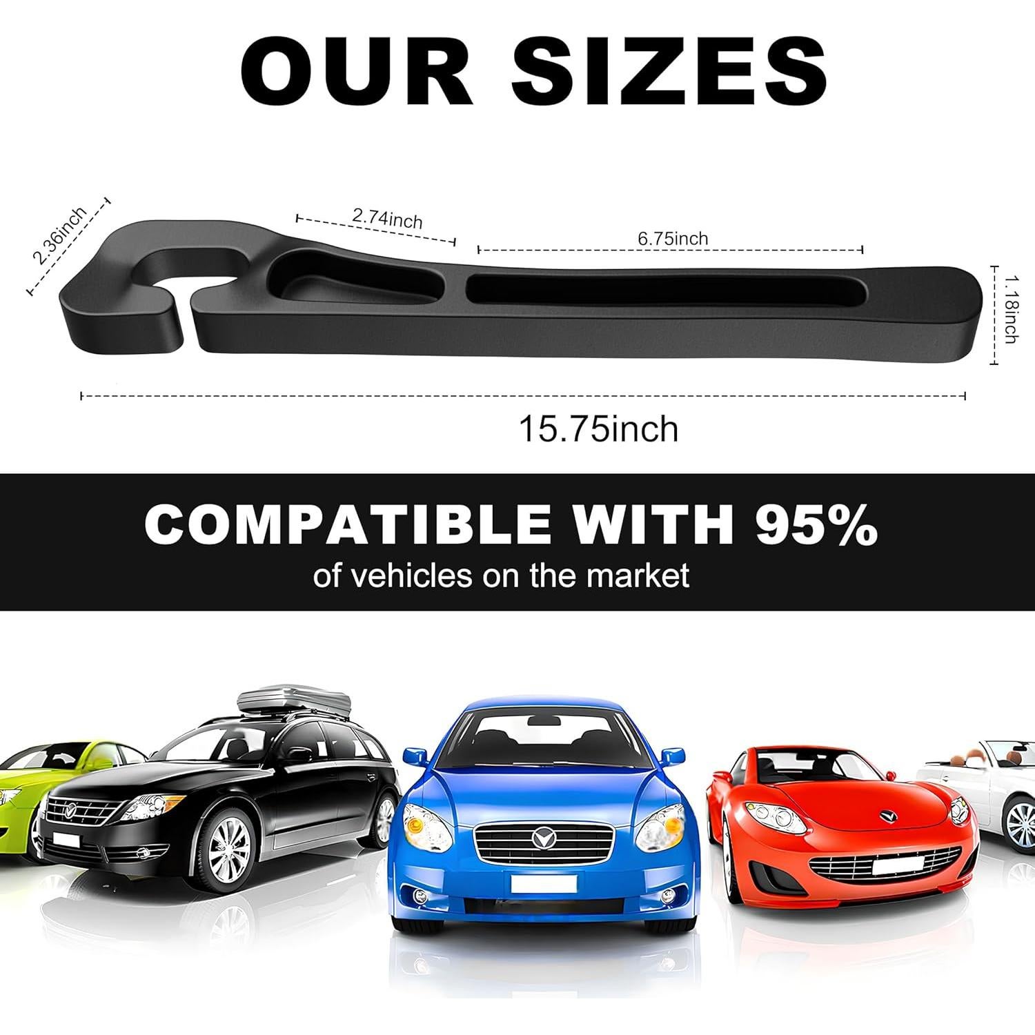 Relleno de Espacio entre Asientos Zecirl - 2 Pack Negro