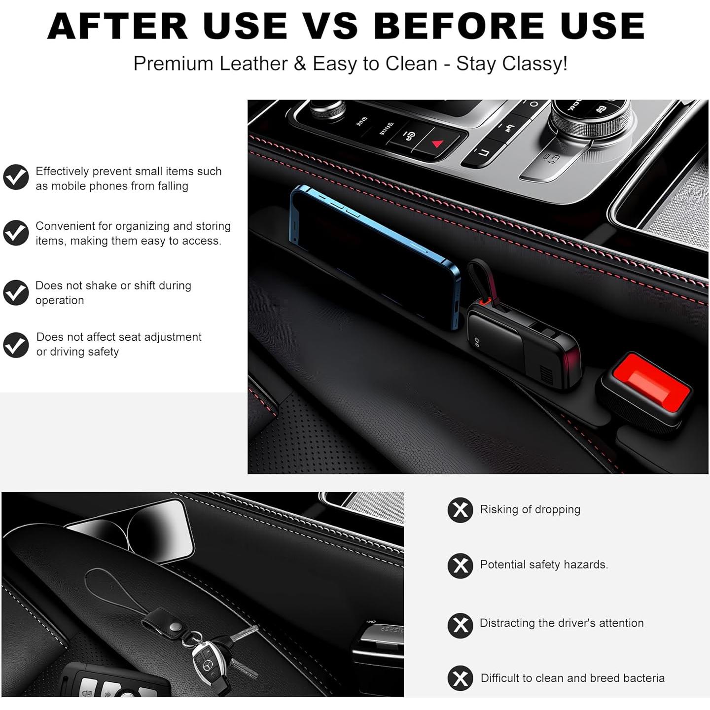 Relleno de Espacio entre Asientos Zecirl - 2 Pack Negro