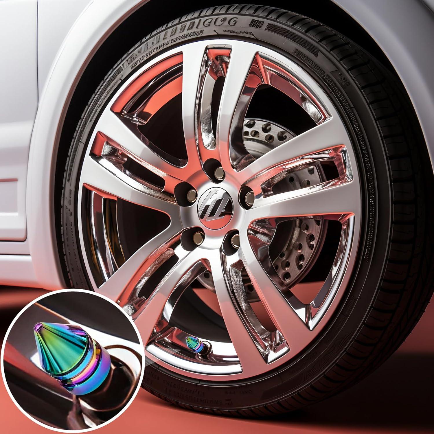 4 Tapones de Válvula de Neumático MEAJOO Coloridos Universales