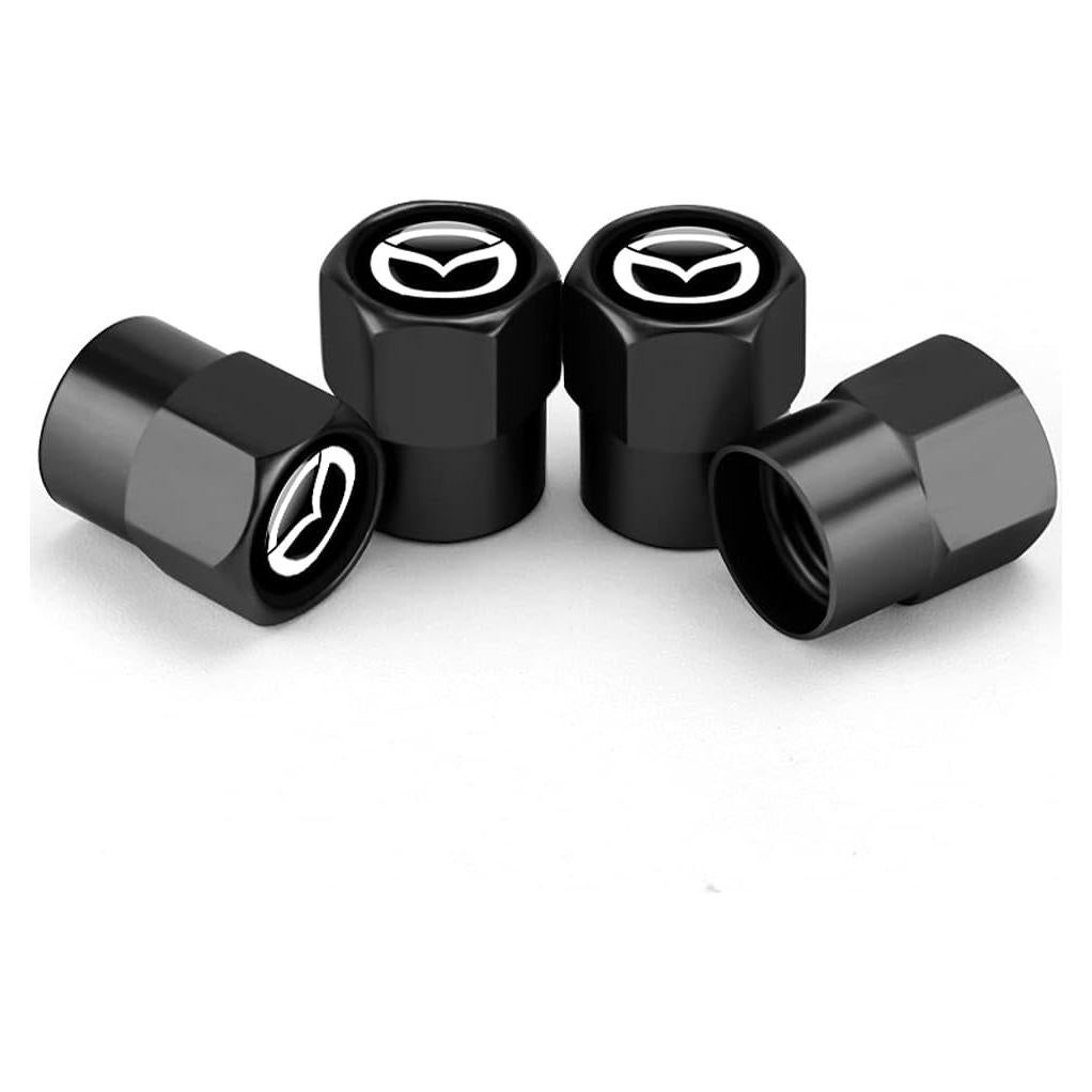 Tapa de Válvula de Neumático HiSport Hex 016 Negra 4 Piezas