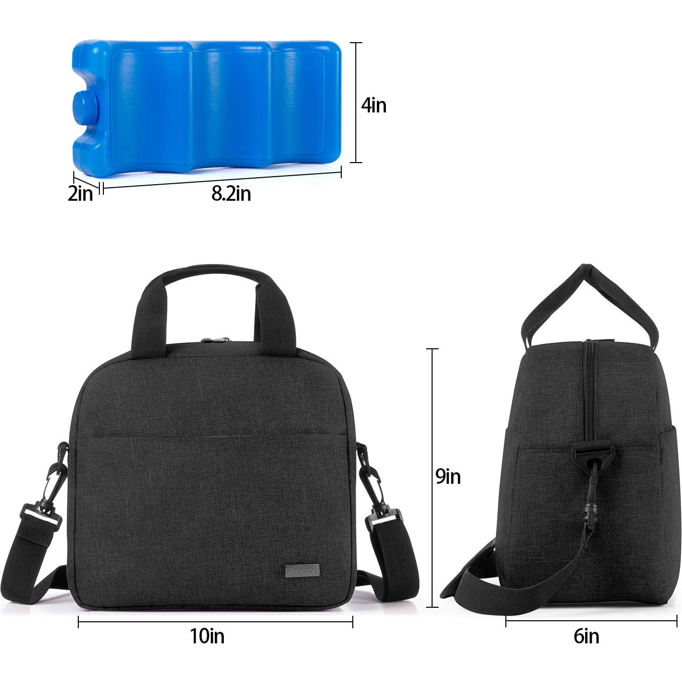 Bolsa Enfriadora de Leche Materna Teamoy Negra para 6 Botellas