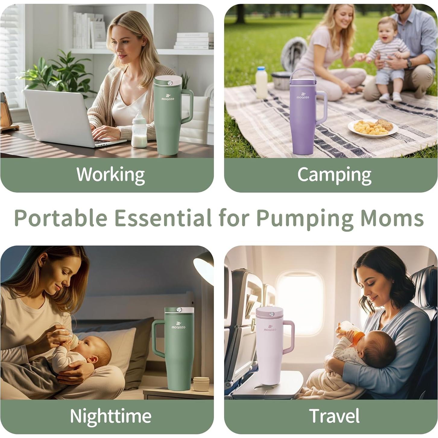 Enfriador de Leche Materna Portátil MOQOZO 1.13L Verde