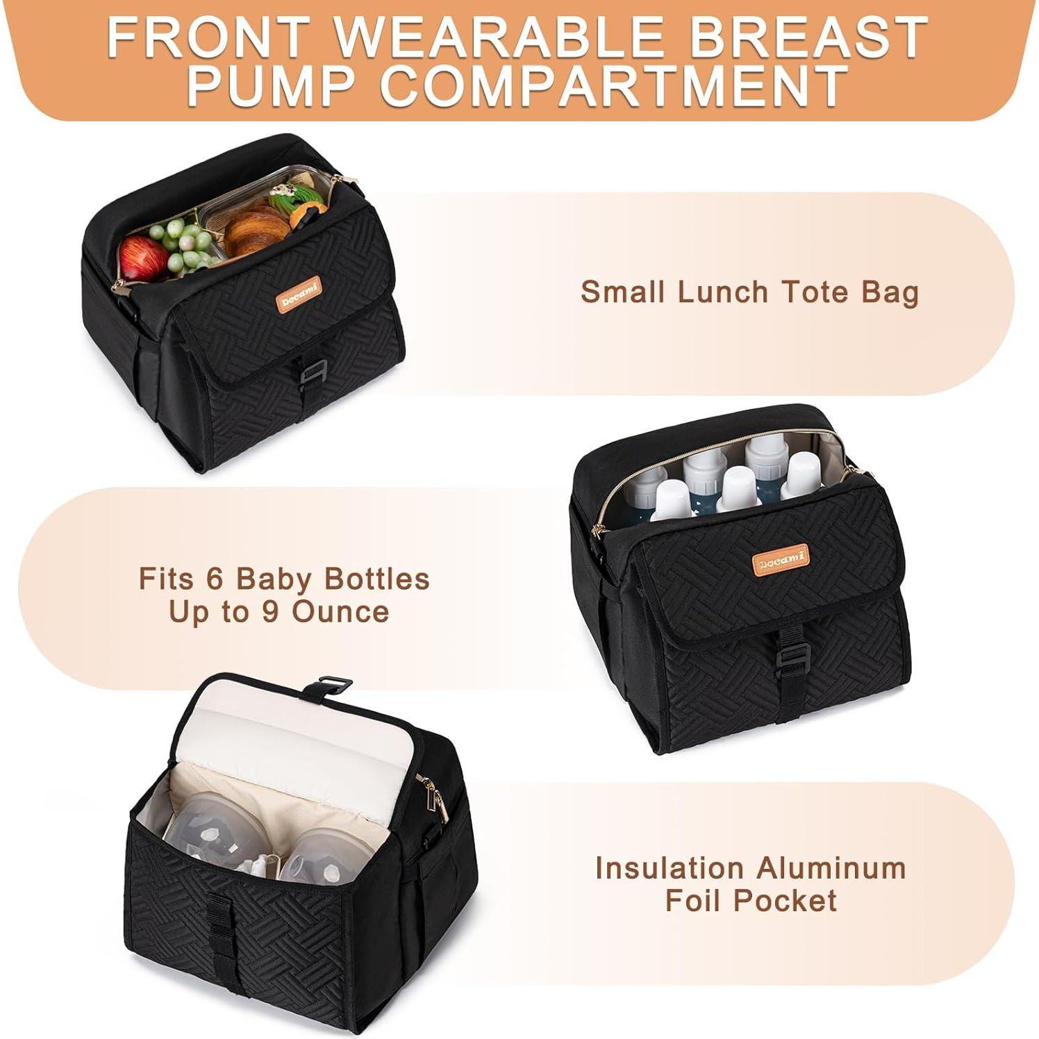 Bolsa de Enfriamiento de Leche Materna Docami Negra 8.5L