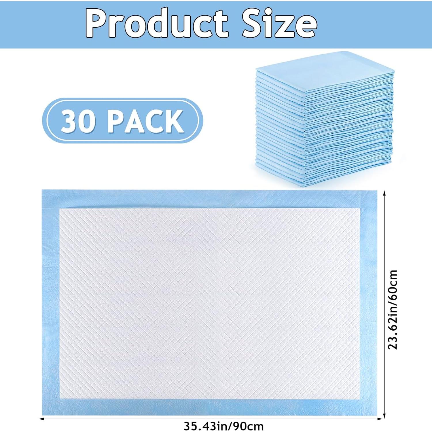 30 Almohadillas Desechables Incontinencia 60x90 cm Erinnmy