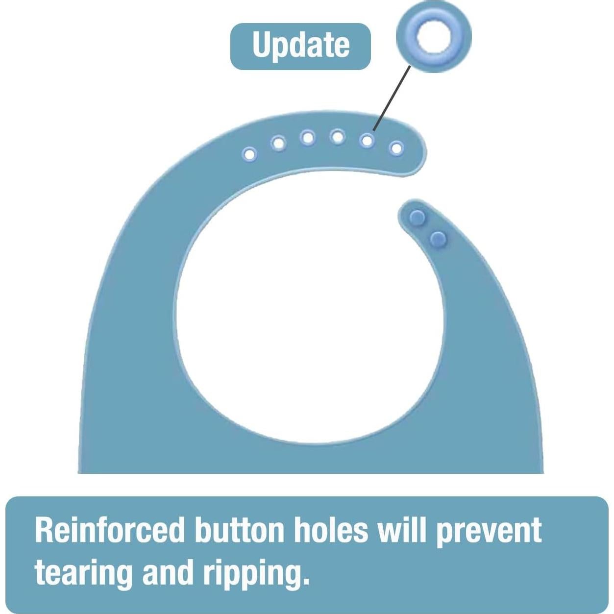 Babero de Silicona Emptycolor para Adultos Ajustable Azul