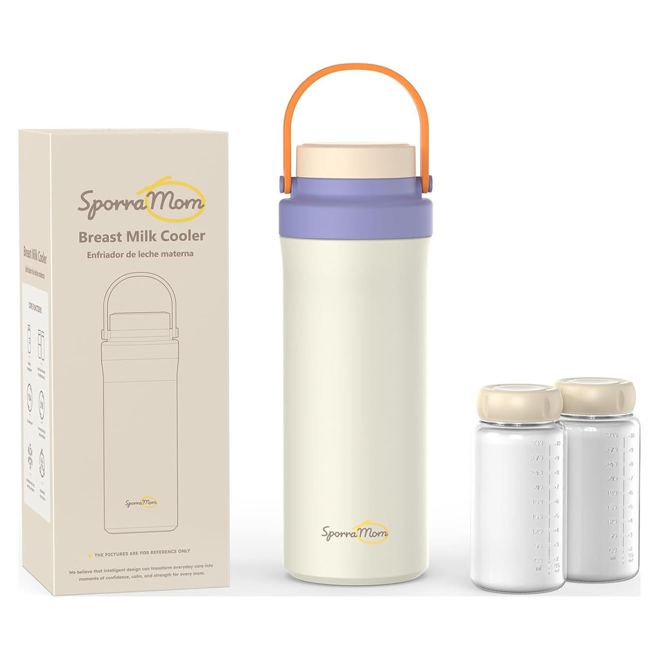 Enfriador de Leche Materna SporraMom 1.5L Portátil Púrpura