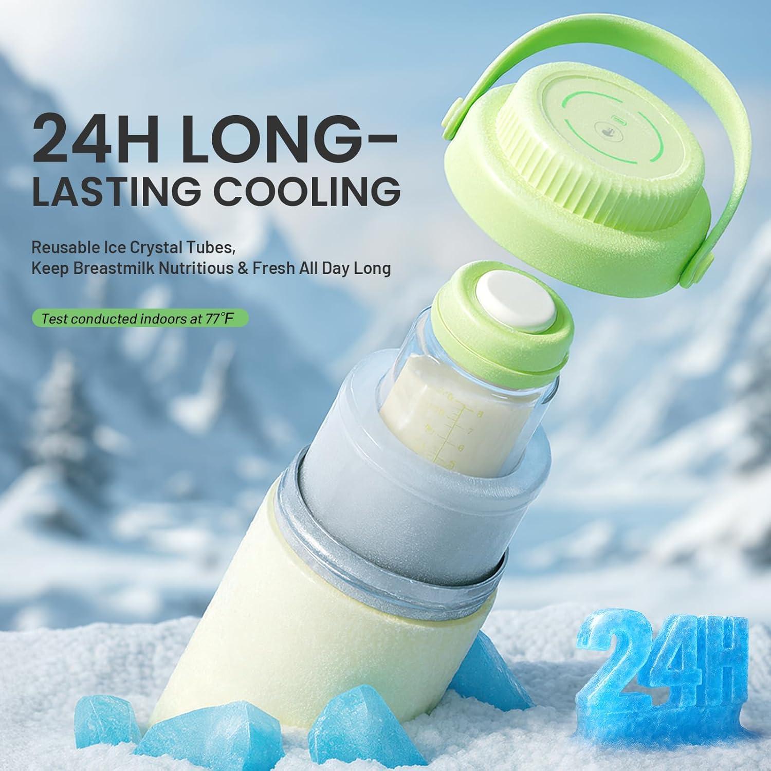 Enfriador de Leche Materna LUCKBEE MC001-G 16oz con LCD