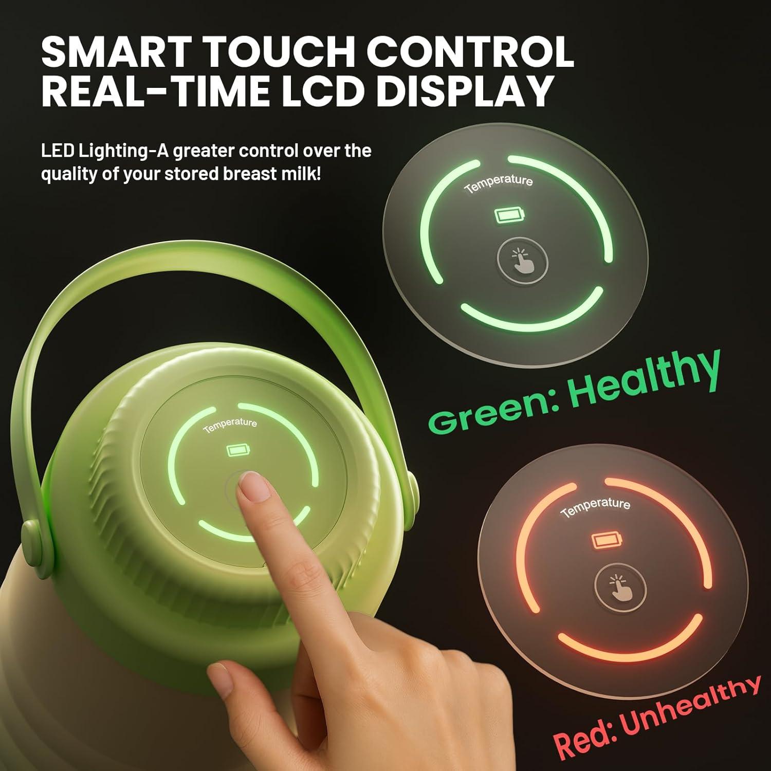 Enfriador de Leche Materna LUCKBEE MC001-G 16oz con LCD