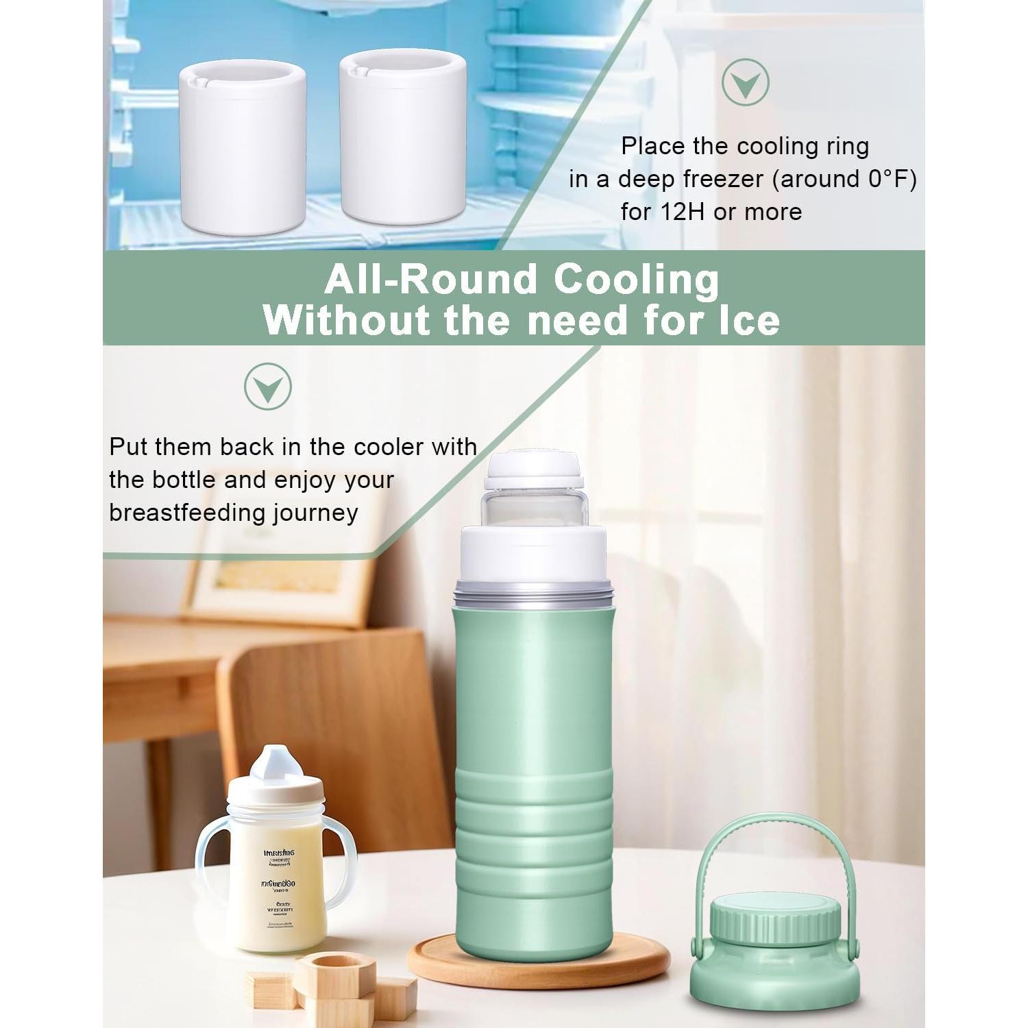 Enfriador de Leche Materna ZhiChu 22oz Portátil 24H Fresco