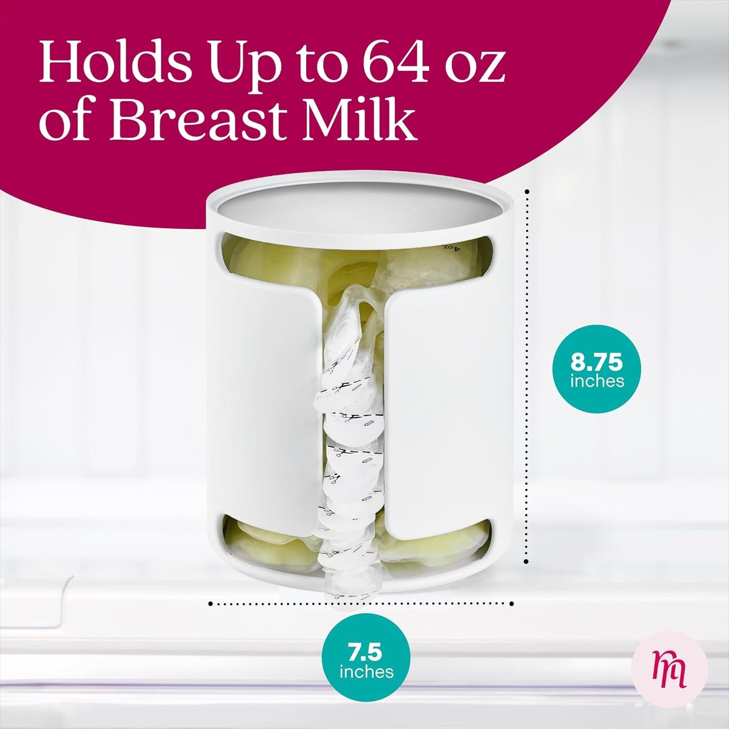 Organizador de Leche Materna en Congelador Nurse & Nourish - Almacena 16 Bolsas de 1.8L