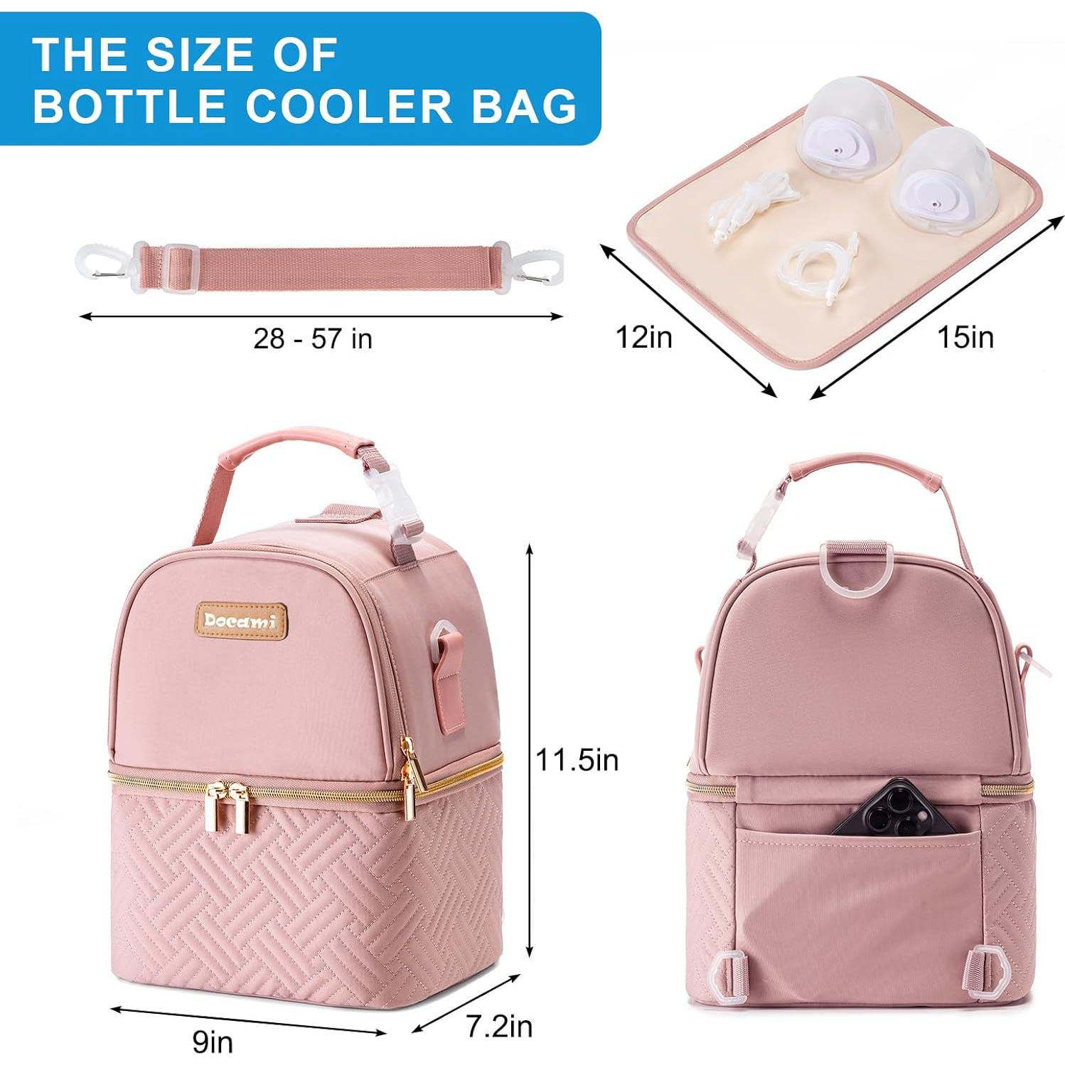 Bolsa Enfriadora de Leche Materna Docami Rosa 6 Botellas 266 ml