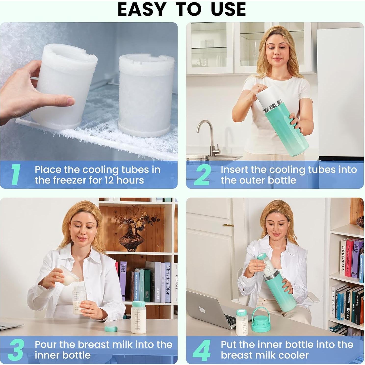 Enfriador de Leche Materna Portátil Yellnidd 650ml 24 Horas