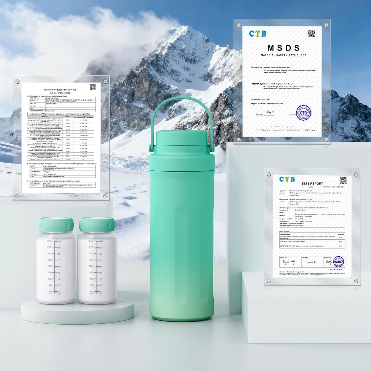 Enfriador de Leche Materna Portátil Yellnidd 650ml 24 Horas