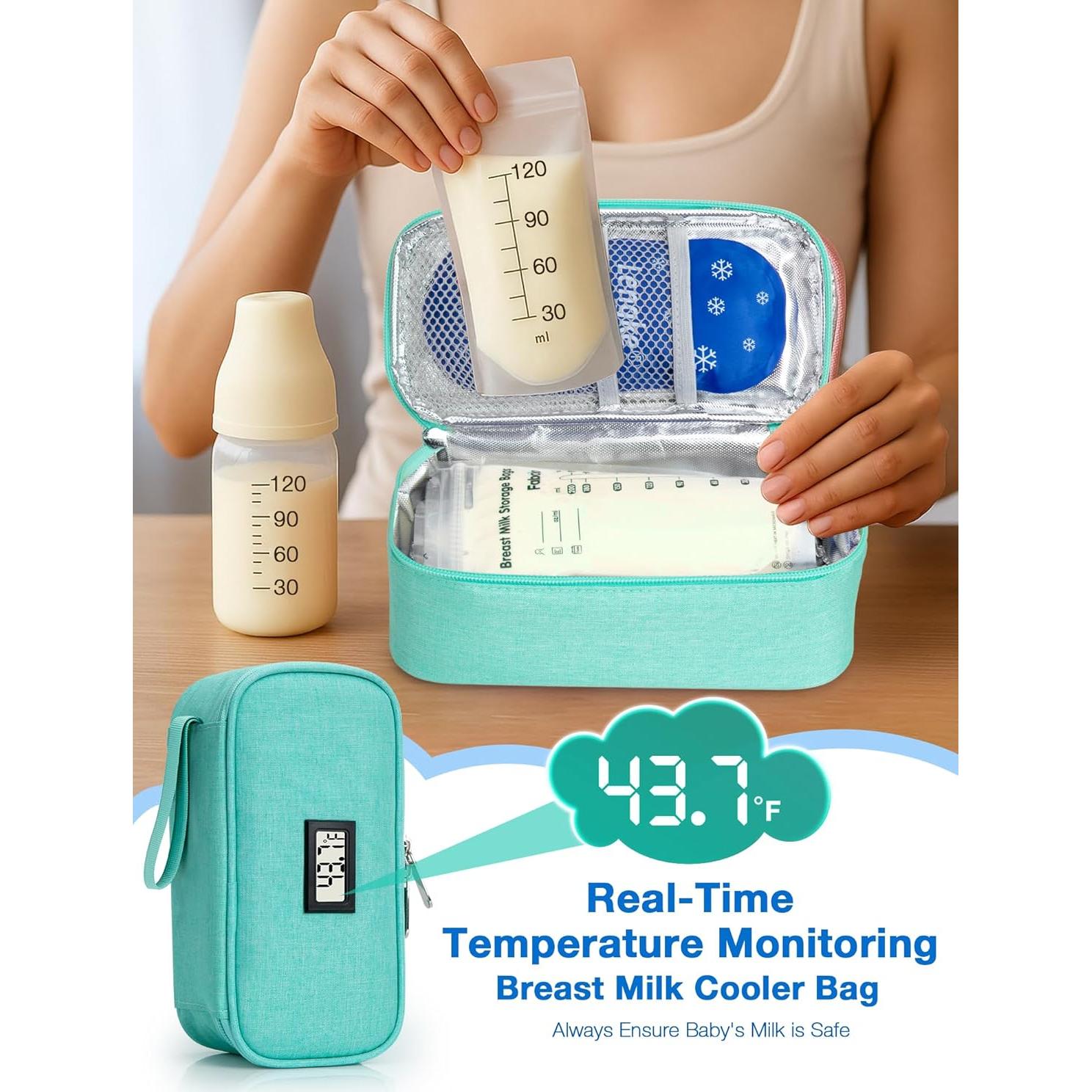 Bolsa de Enfriamiento de Leche Materna SUNMON Verde Claro