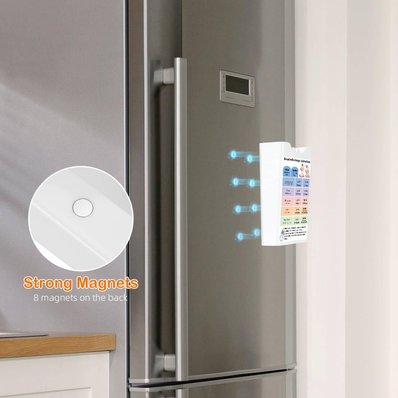 Organizador Acrílico para Bolsas de Leche Materna con Guía