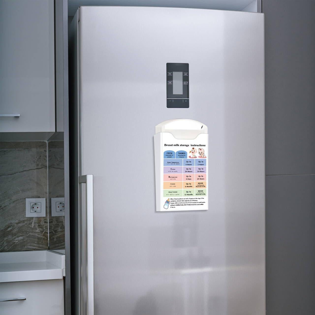 Organizador Acrílico para Bolsas de Leche Materna con Guía