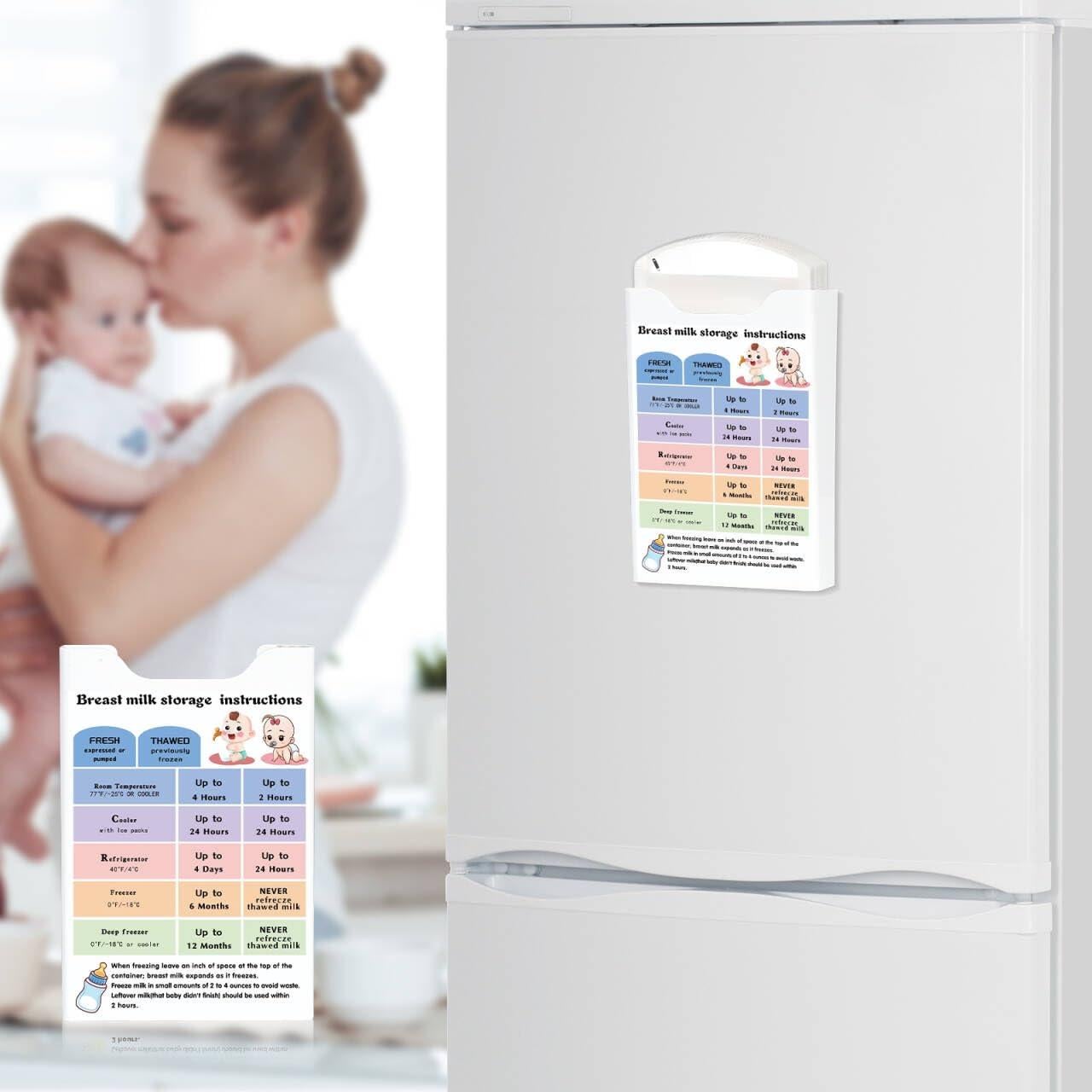 Organizador Acrílico para Bolsas de Leche Materna con Guía