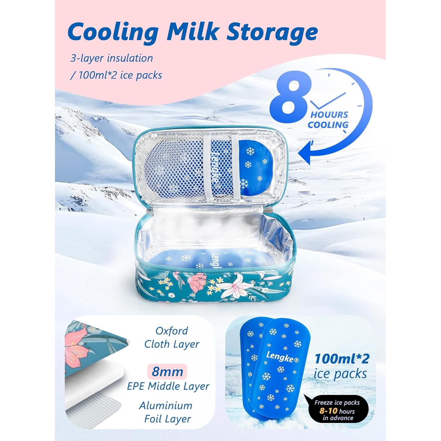 Bolsa de Viaje para Leche Materna DawnBox - 0.59kg, Pantalla Temperatura