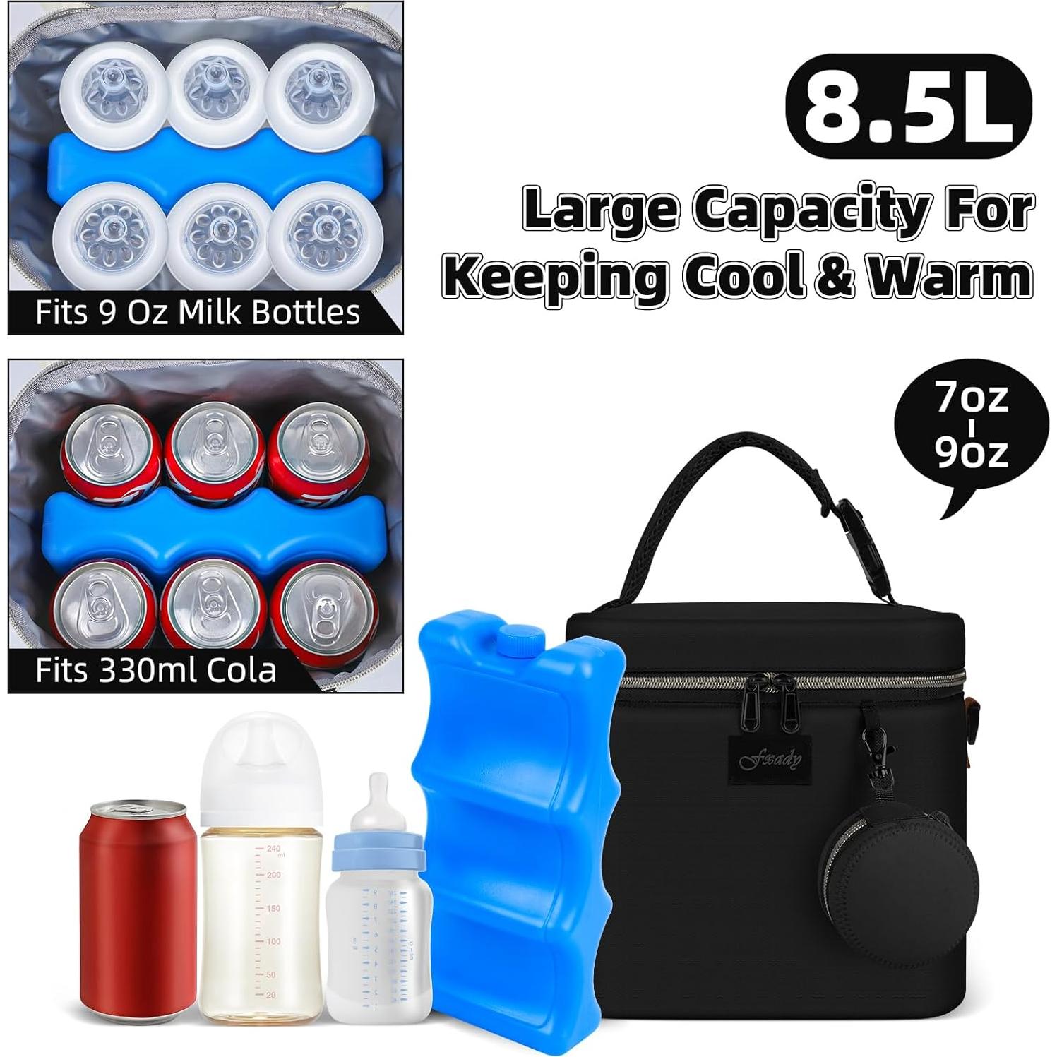 Bolsa Térmica para Leche Materna Fxady - 6 Biberones 266 ml