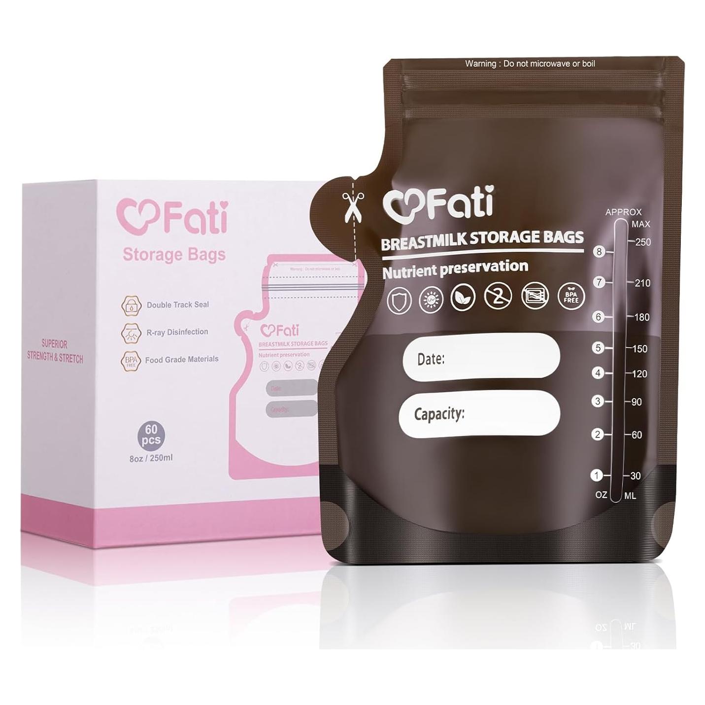 Bolsas de Almacenamiento de Leche Materna FATI 60 Pcs 240ml