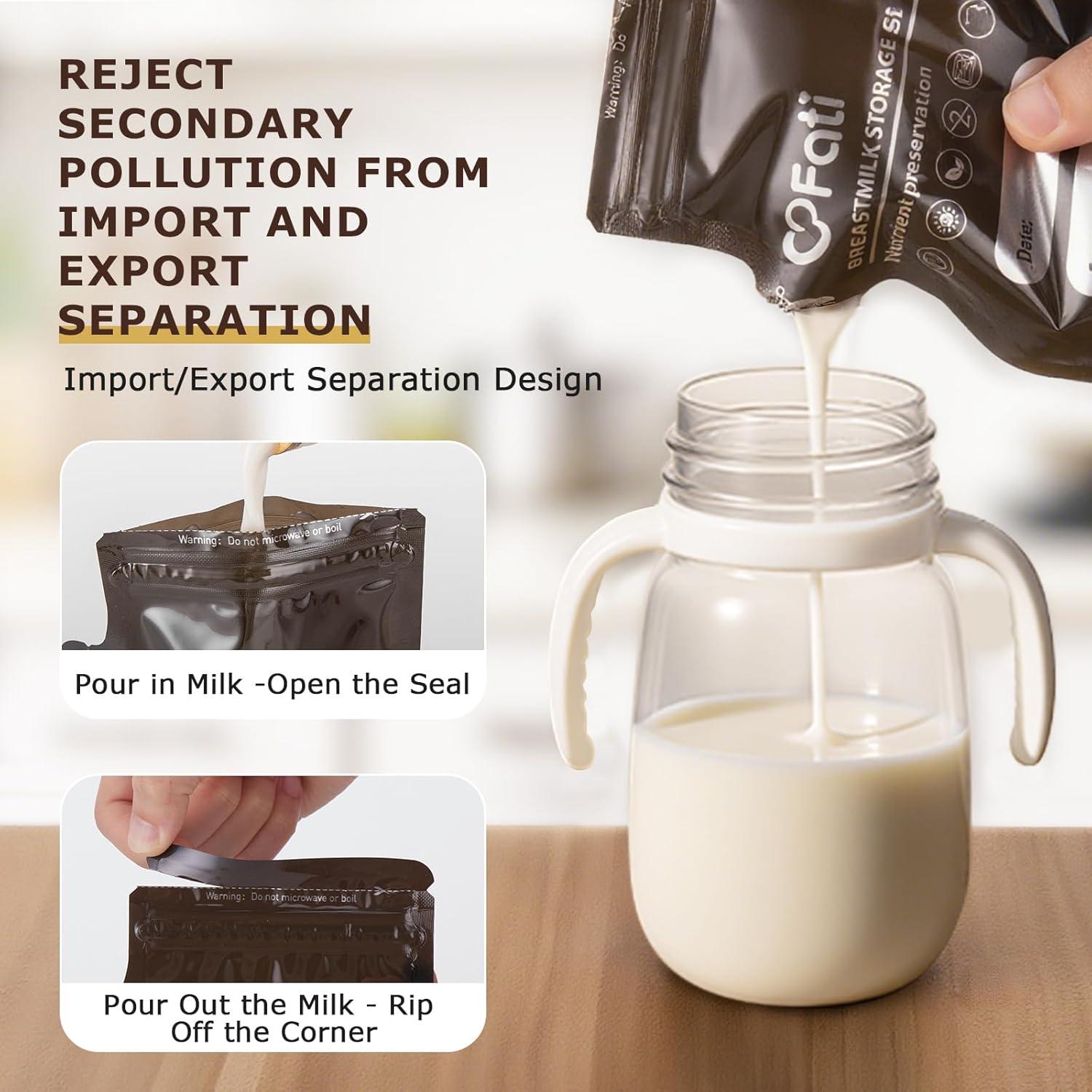 Bolsas de Almacenamiento de Leche Materna FATI 60 Pcs 240ml