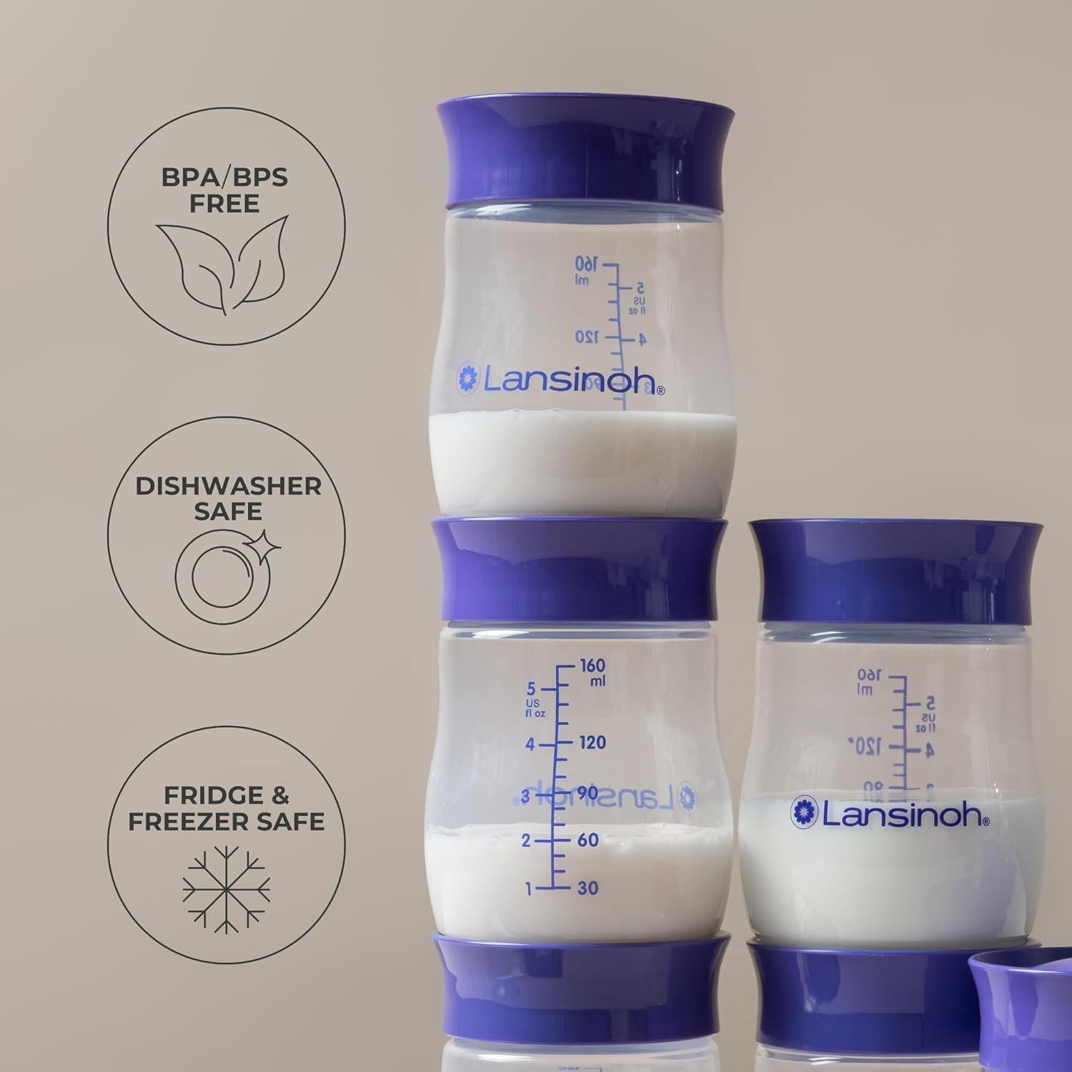 Botellas de Almacenamiento de Leche Materna Lansinoh 4x150ml