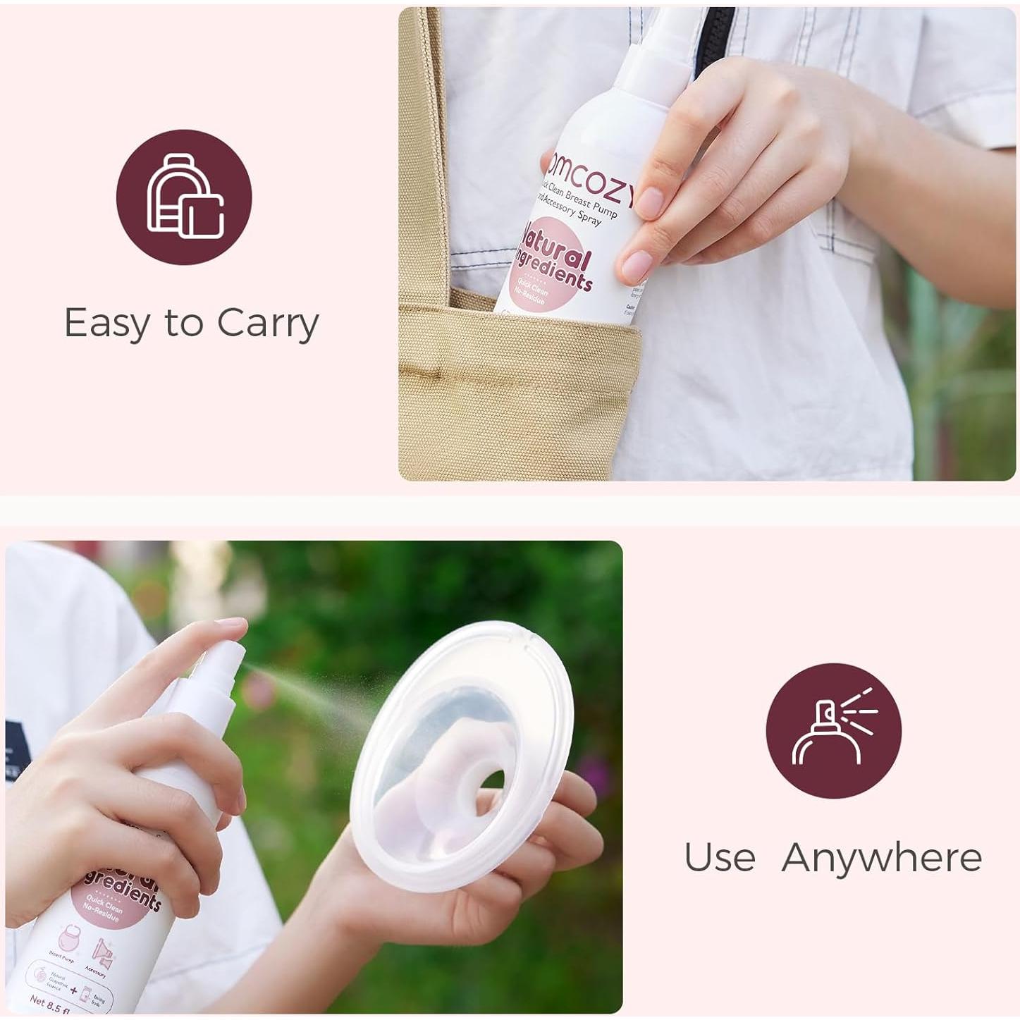 Spray Limpiador Momcozy 250 ml para Extractores de Leche