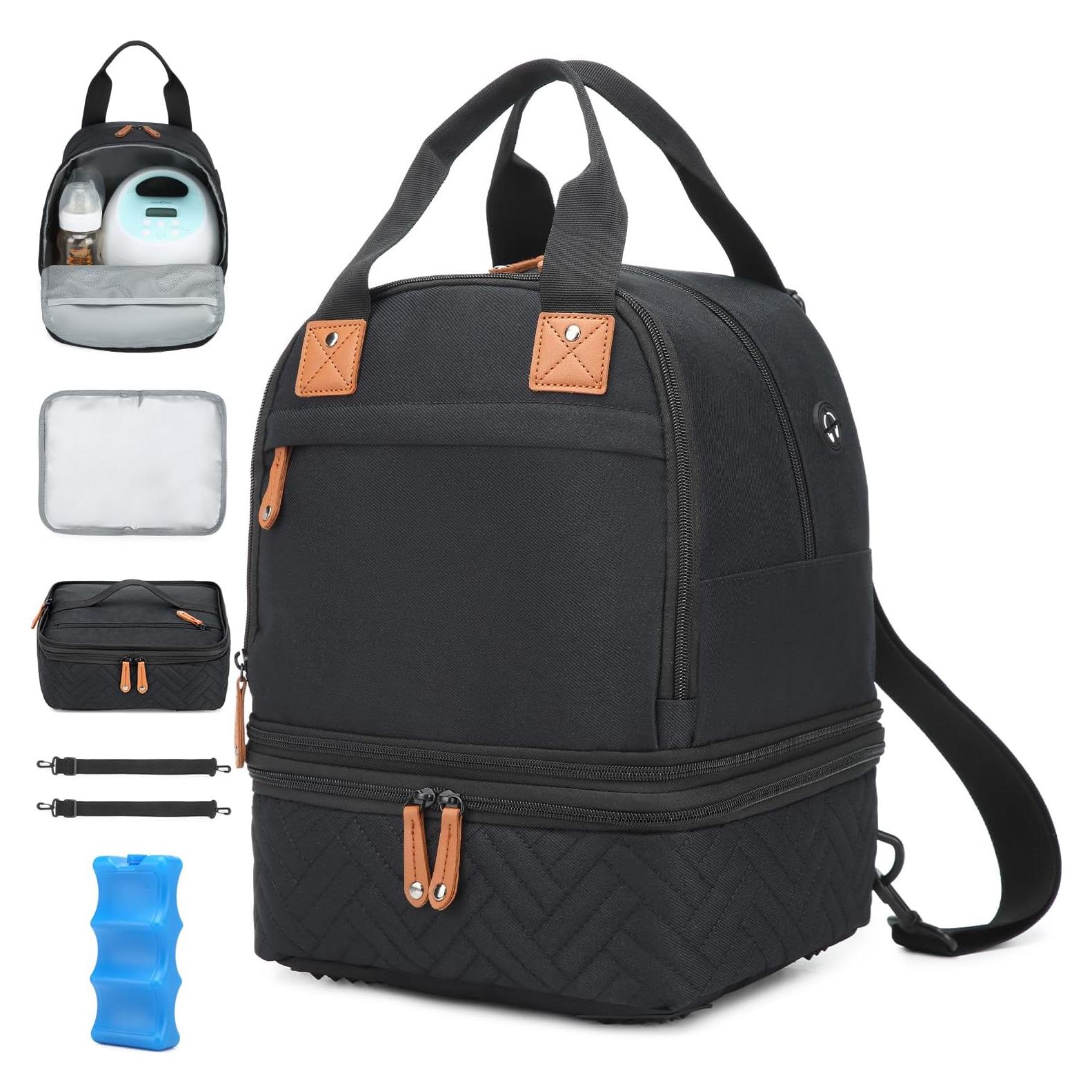 Bolsa Extractora de Leche Materna SLINRKE Negra - Aislante y Portátil