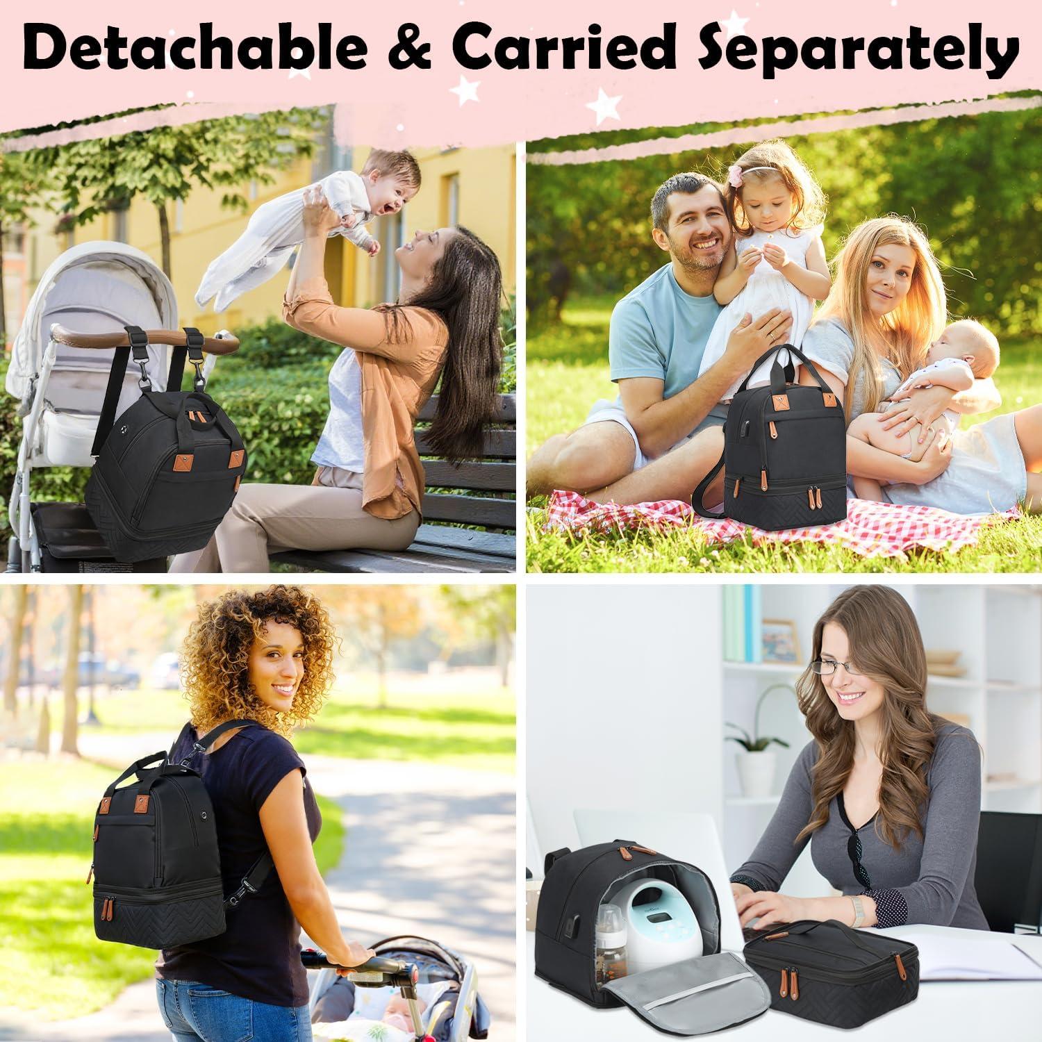 Bolsa Extractora de Leche Materna SLINRKE Negra - Aislante y Portátil