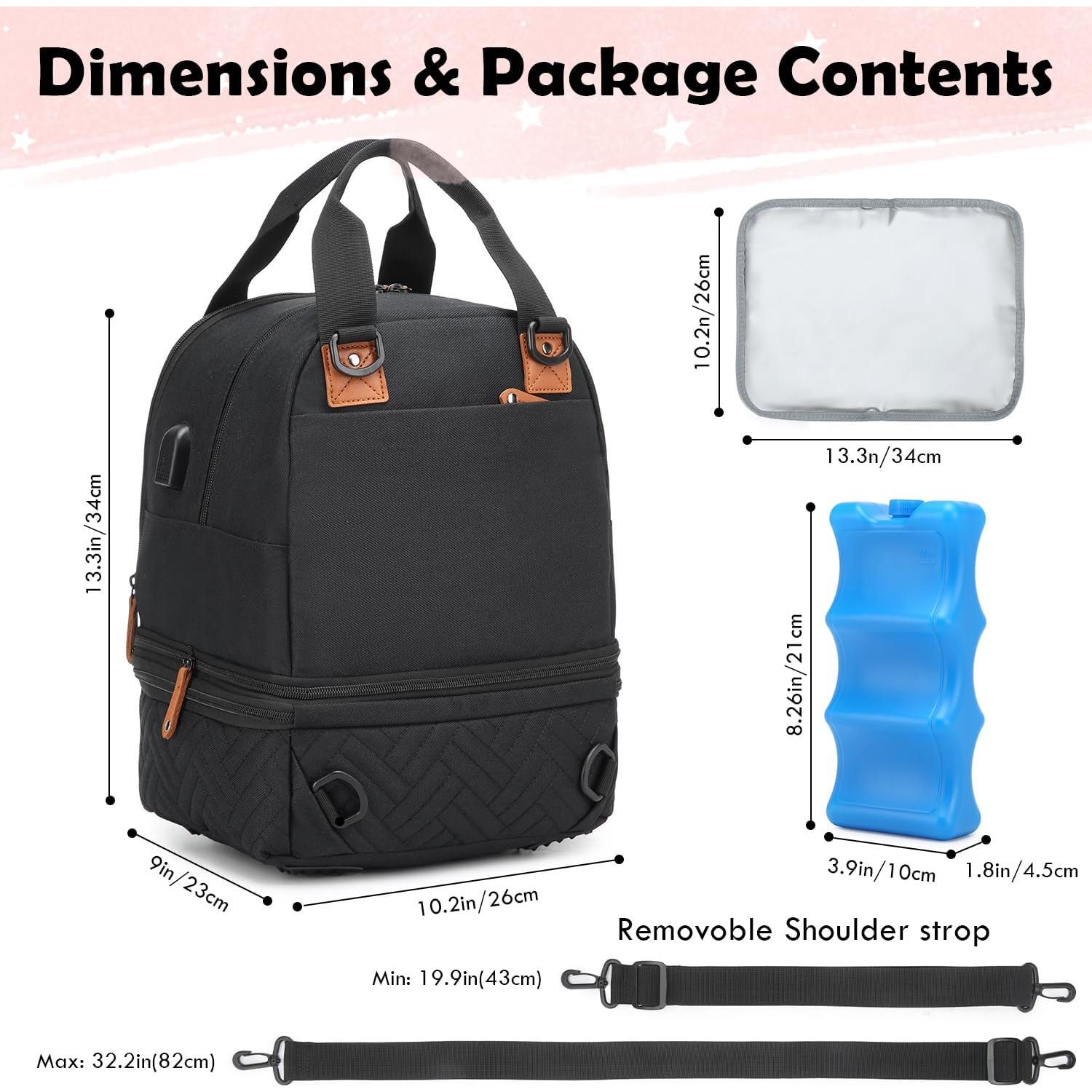 Bolsa Extractora de Leche Materna SLINRKE Negra - Aislante y Portátil