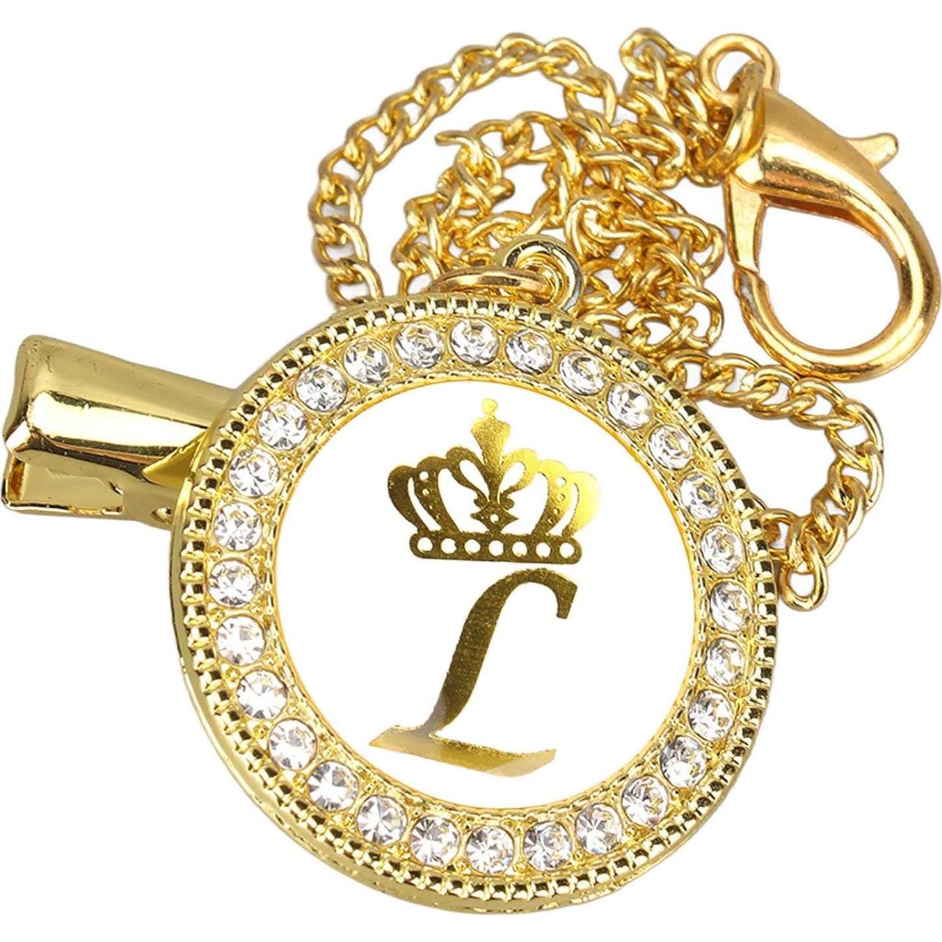 Clip de Chupete Dorado Focket para Bebé con Iniciales y Letras