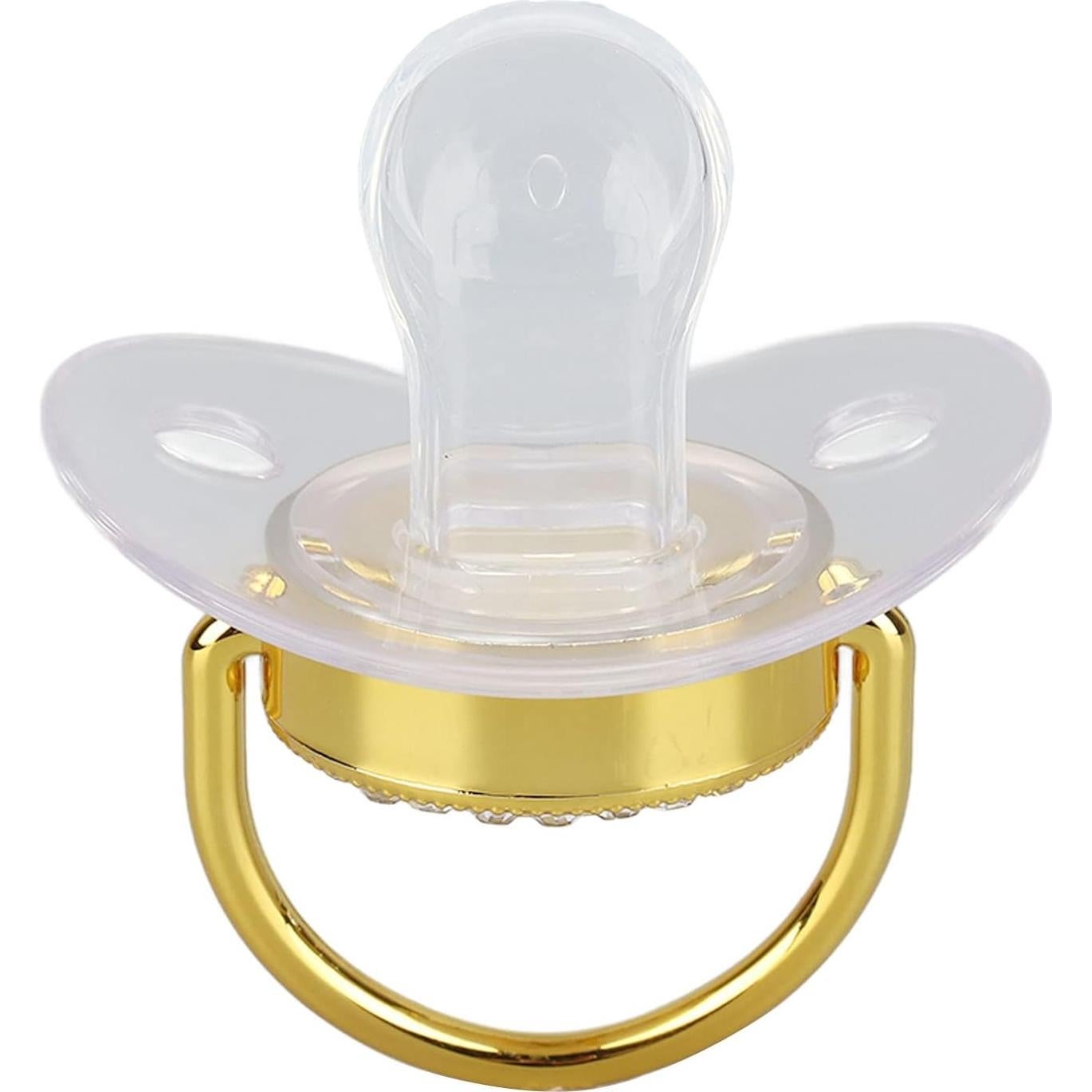 Chupete Curvado Focket para Bebé con Clip y Letras Iniciales