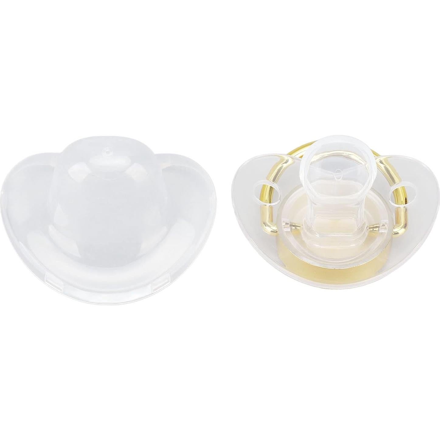 Chupete Curvado Focket para Bebé con Clip y Letras Iniciales