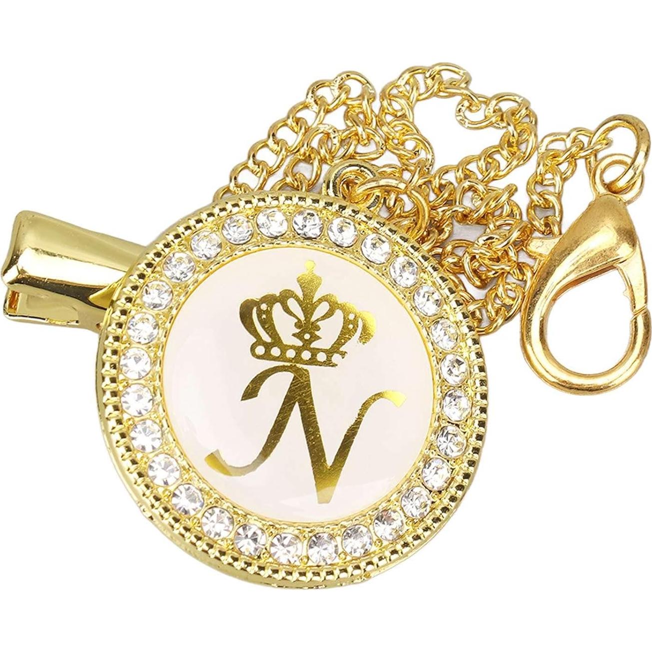 Chupete Curvado Focket para Bebé con Clip y Letras Iniciales