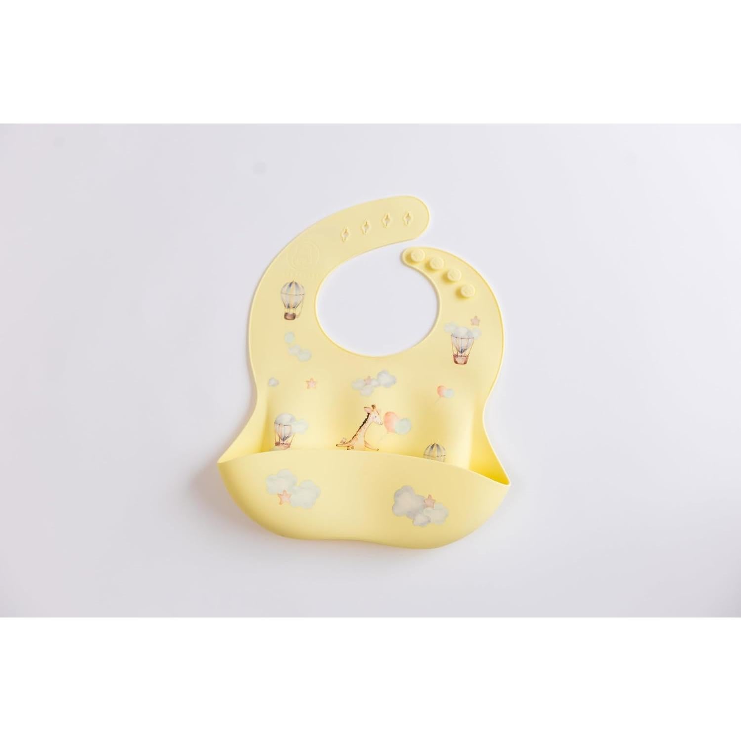 Babero y Tapete de Silicona Mamabear | Ajustable, Impermeable, Libre de BPA
