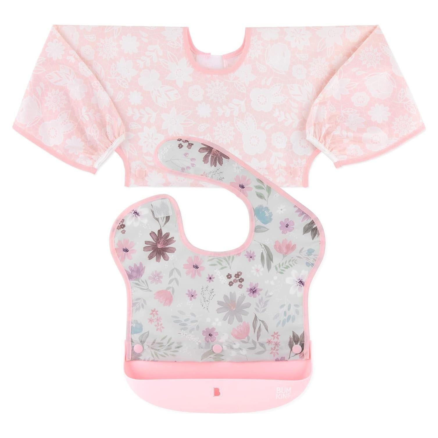 Bibs de Silicona Bumkins Floral para Bebé 6-24 Meses