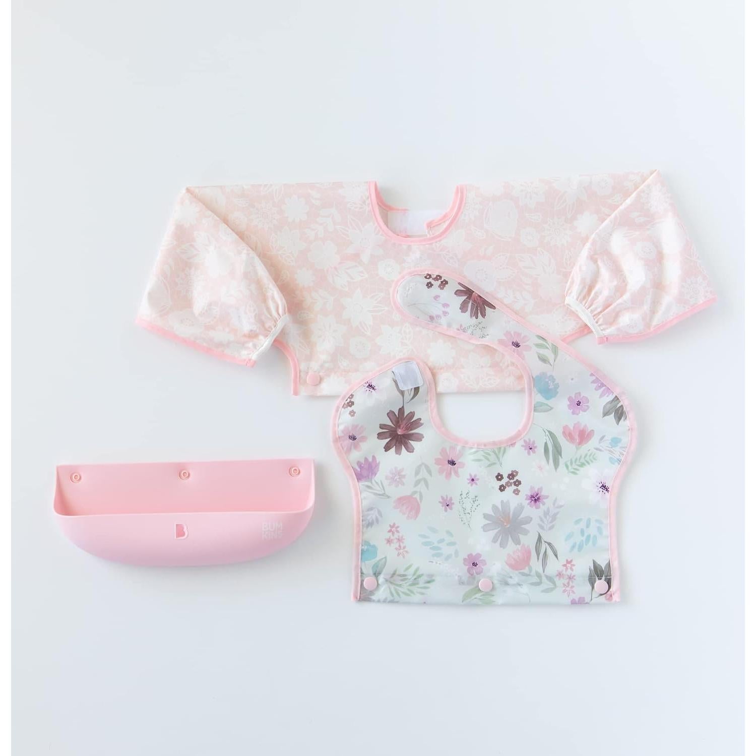 Bibs de Silicona Bumkins Floral para Bebé 6-24 Meses