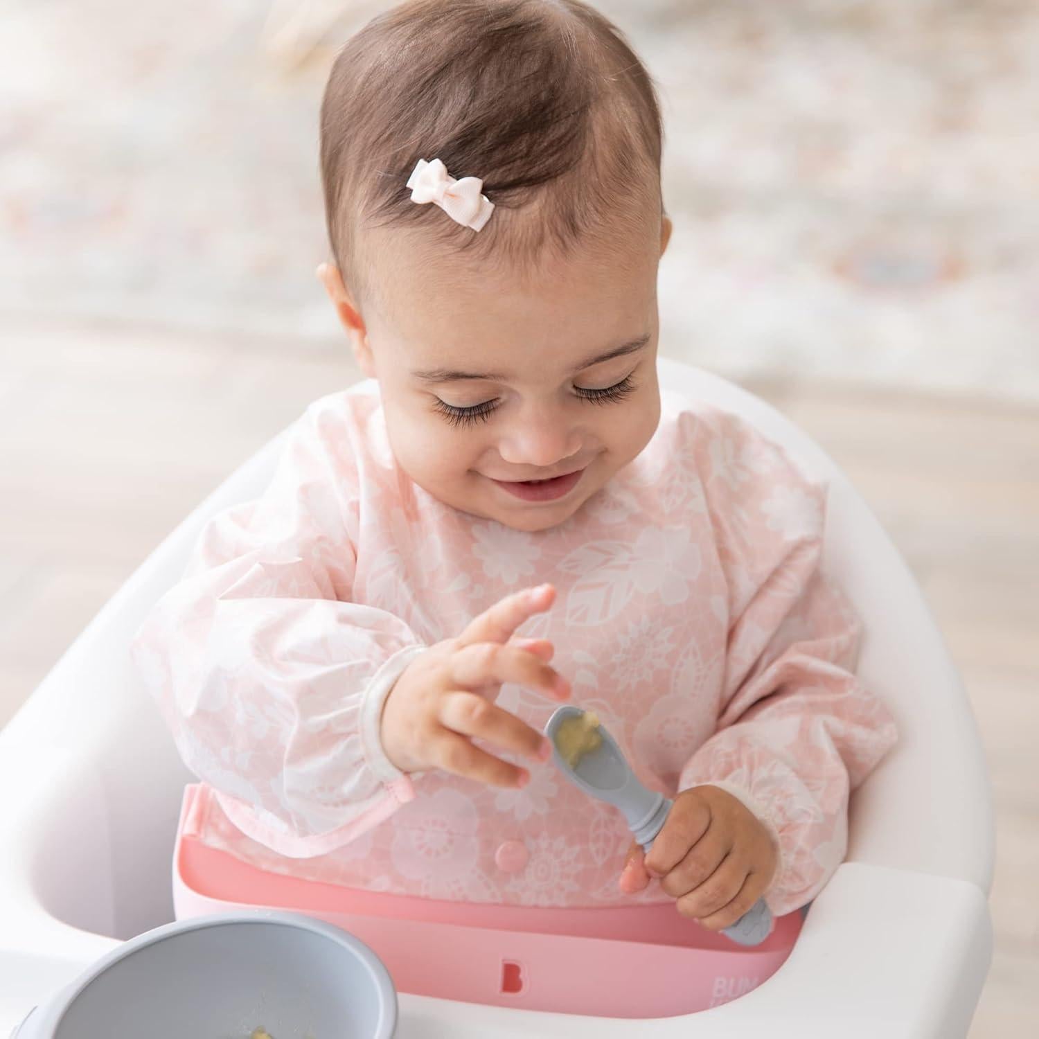 Bibs de Silicona Bumkins Floral para Bebé 6-24 Meses