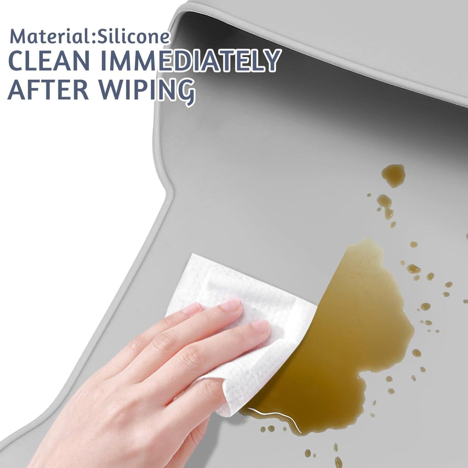 Babero de Silicona para Adultos FOMIYES - Impermeable y Ajustable 42x28cm