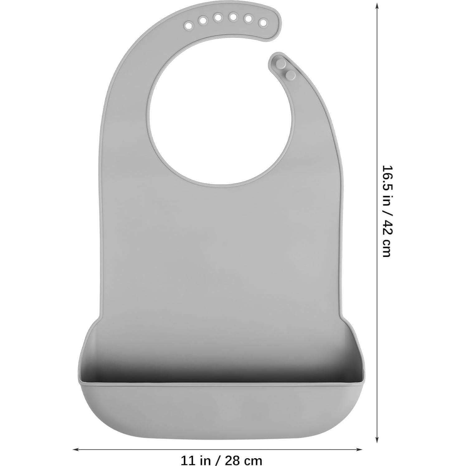 Babero de Silicona para Adultos FOMIYES - Impermeable y Ajustable 42x28cm