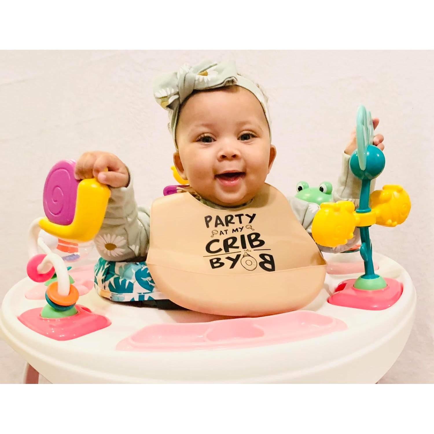 Babero de Silicona para Bebé Unisex BYOB Libre de BPA Beige