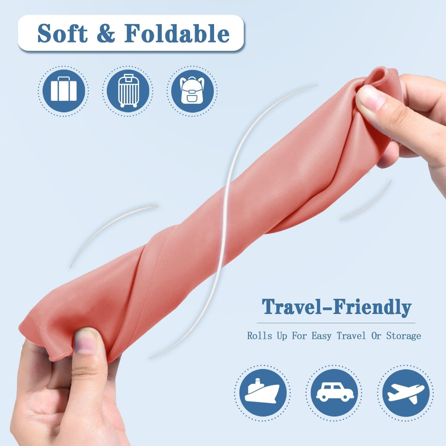 Bibs de Silicona Ajustables para Adultos Rosa - Lavables y Reutilizables