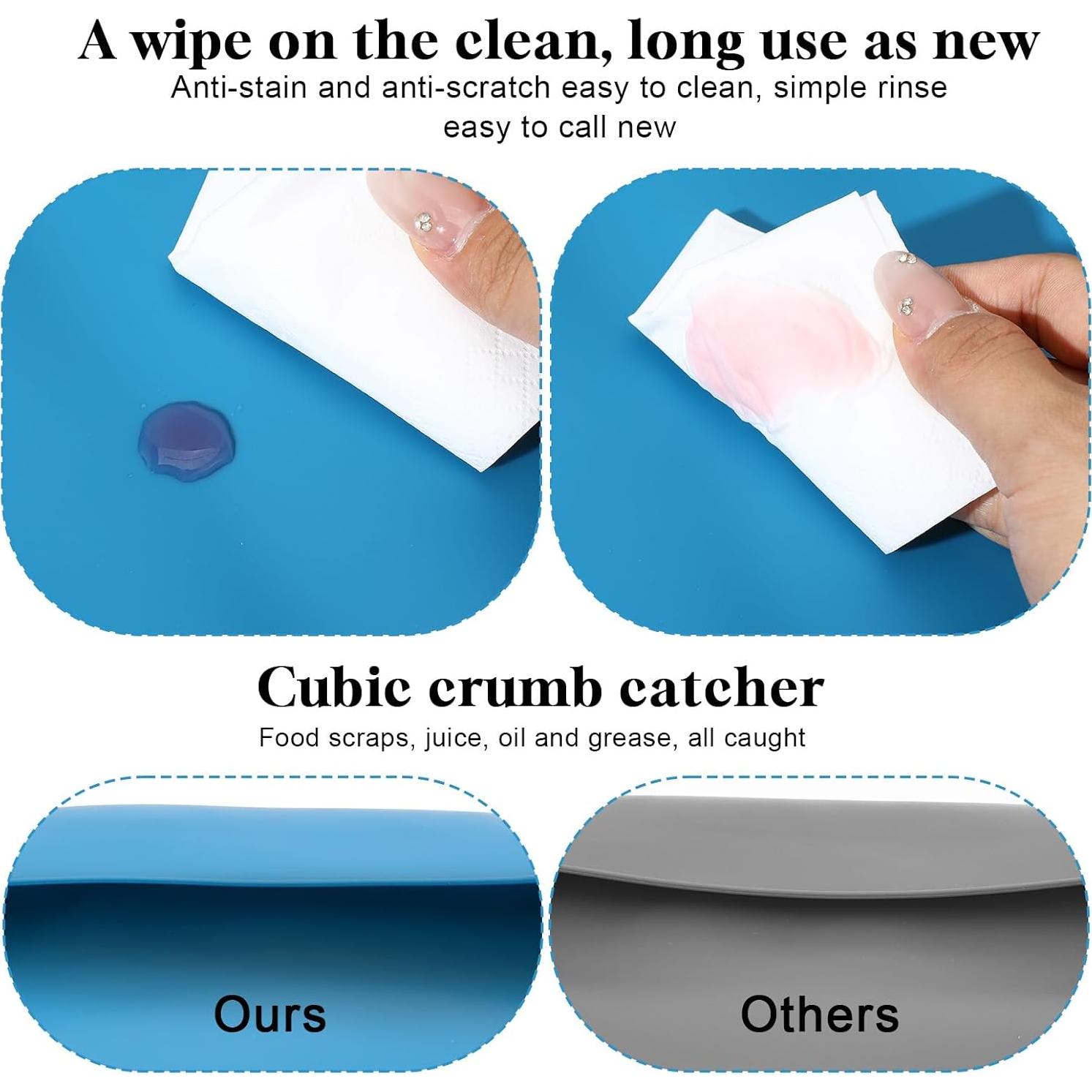 Paquete de 3 Baberos de Silicona para Adultos - Lavables y Ajustables