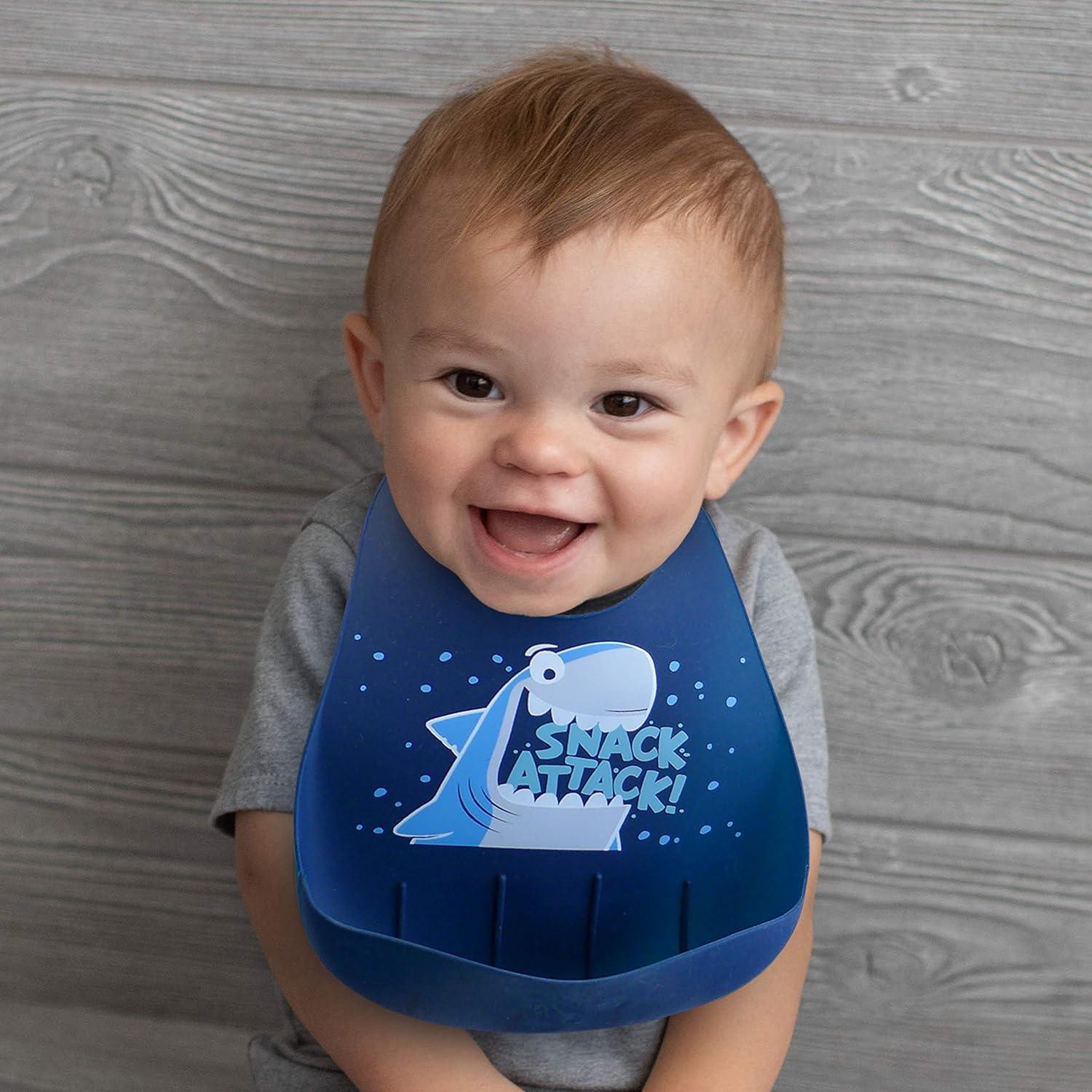 Conjunto de 3 Baberos de Silicona para Niños SC107