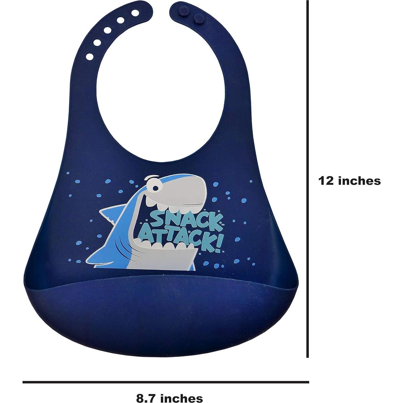 Conjunto de 3 Baberos de Silicona para Niños SC107