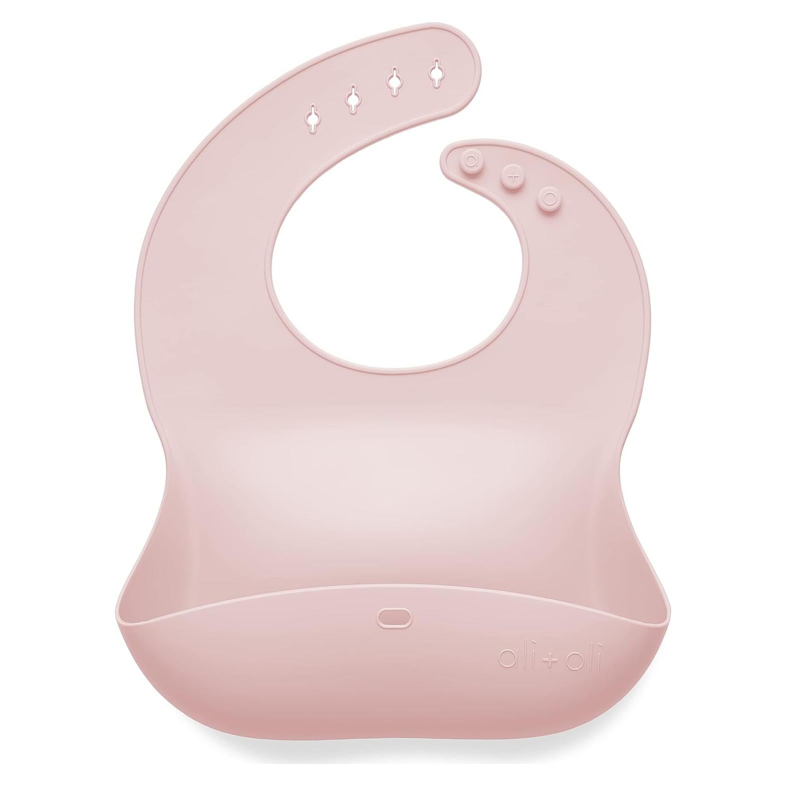 Babero de Silicona Impermeable Ali+Oli Rosa Verdadero