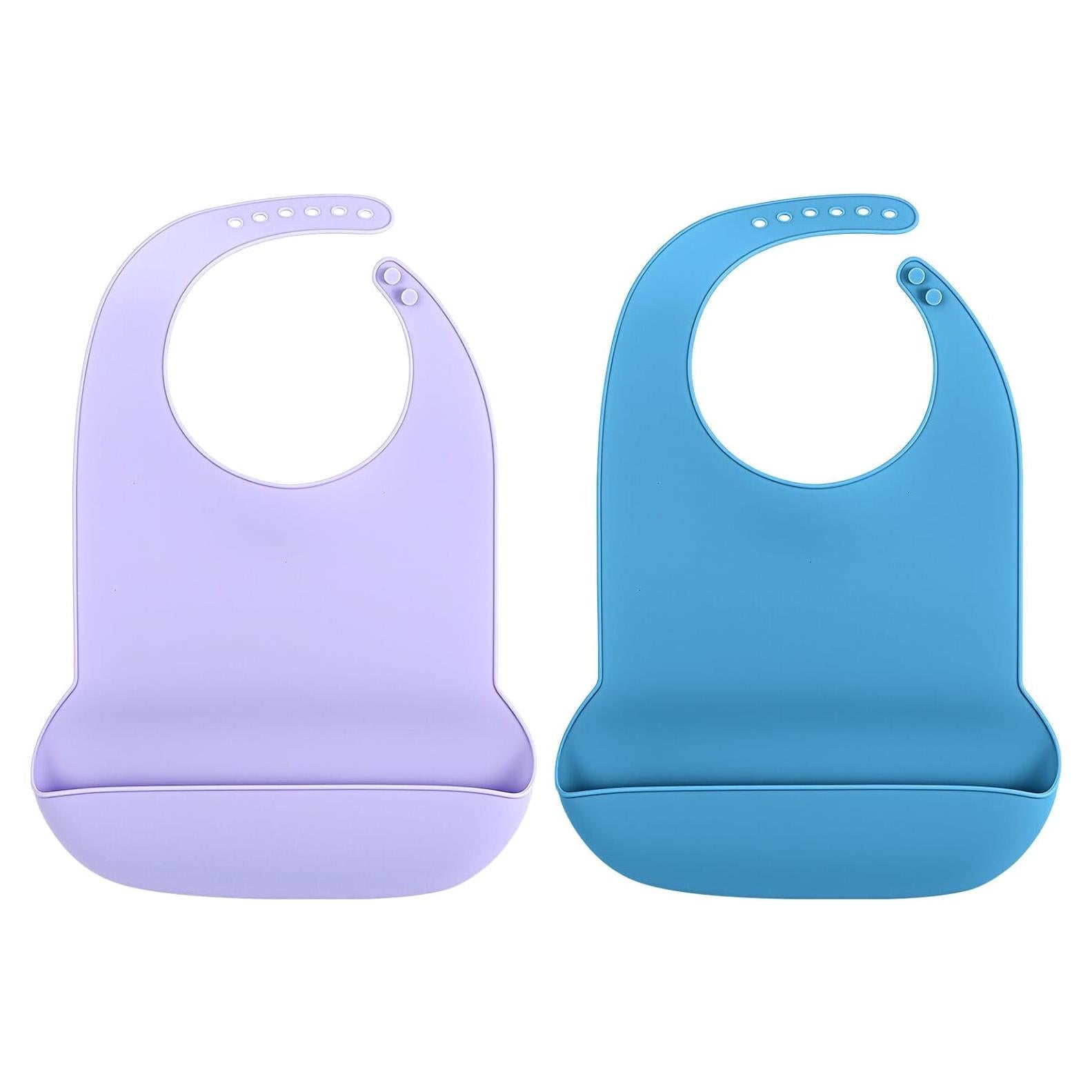 Baberos grandes de silicona para adultos MAQUITA - 2 piezas